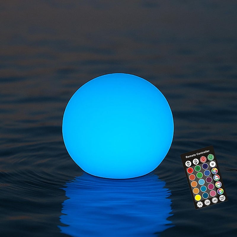 RKDTX ضوء كرة LED، ضوء كروي بدون سلك بحجم 4 بوصات مع جهاز تحكم عن بعد، 16 لون متغير لضوء الليل للأطفال، مصباح مزاجي قابل لإعادة الشحن، مقاوم للماء IP68 للاستخدام في المنزل، الحفلات، حمام السباحة، زينة عيد الميلاد - Image 1